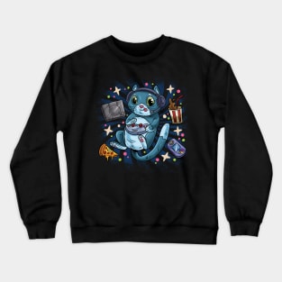 Space Gamer Cat Crewneck Sweatshirt